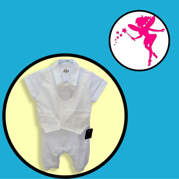 Boy White Christening Suit